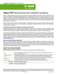 Thumbnail of document WALLTITE® Closed-cell Application Guidelines (English)