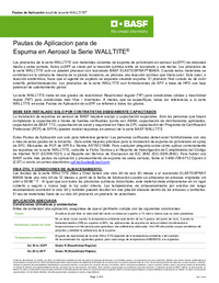 Thumbnail of document WALLTITE® Closed-cell Application Guidelines (Spanish)