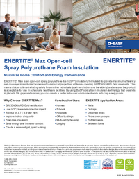 Thumbnail of document ENERTITE® Max Builder Sell Sheet