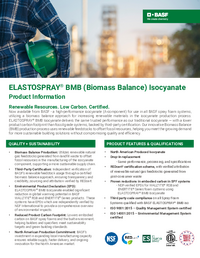 Thumbnail of document ELASTOSPRAY® BMB (Biomass Balance) Isocyanate Sell Sheet