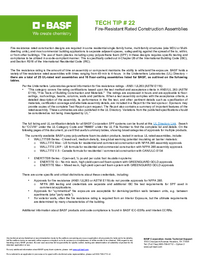 Thumbnail of document UL Fire Resistant Rated Construction Assemblies -Tech Tip