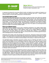 Thumbnail of document Tech Tip #3 Building Envelop Control Layer Performance with Closed Cell SPF