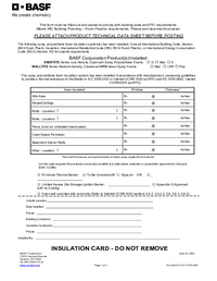 Thumbnail of document BASF WALLTITE® HFO & ENERTITE® Series Insulation Card & R-Value Fact Sheet