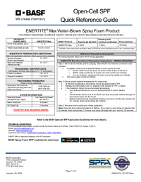 Thumbnail of document ENERTITE® Max Open-cell - Quick Reference Guide (English)