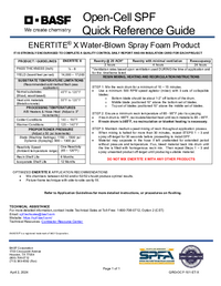 Thumbnail of document ENERTITE® X Open-cell - Quick Reference Guide (English)