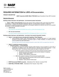Thumbnail of document WALLTITE® Max LEED Certificate of Analysis