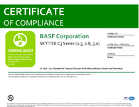 Thumbnail of document SKYTITE® C3 Series 2.5, 2.8, 3.0 VOC GREENGUARD Certificate