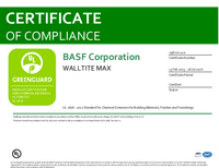 Thumbnail of document WALLTITE® Max - GREENGUARD Certificate