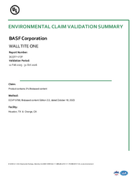 Thumbnail of document WALLTITE® One Bio-Based Material Certificate