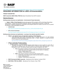 Thumbnail of document WALLTITE® One LEED Certificate of Analysis