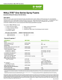 Thumbnail of document WALLTITE® One Technical Data sheet