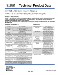 Thumbnail of document SKYTITE® A-1000 Acrylic Technical Data Sheet