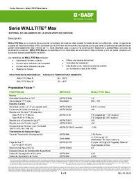 Thumbnail of document WALLTITE® Max Technical Data Sheet (Spanish)