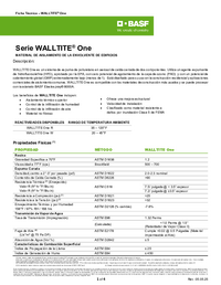 Thumbnail of document WALLTITE® One Technical Data Sheet (Spanish)