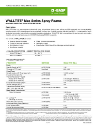 Thumbnail of document WALLTITE® Max Technical Data Sheet